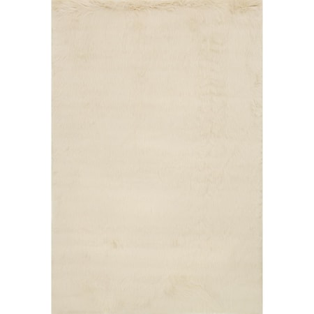 Loloi 3 x 5 ft. Danso Shag Machine Made Shag Rug, Bone DANSDA-04BO003050